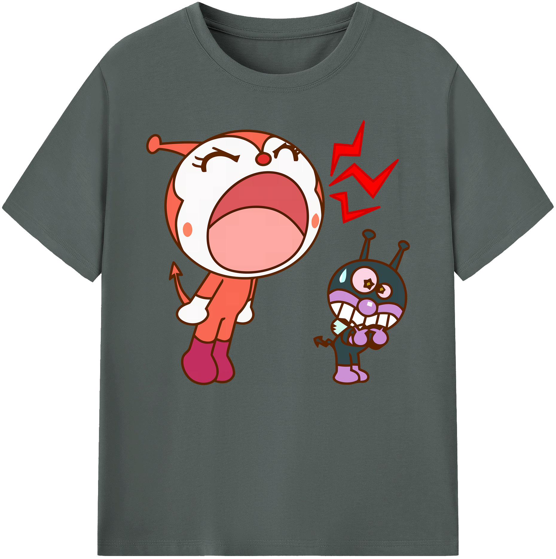 （画像用） アンパンマン Anpanman 綿100％ メンズ半袖Tシャツ｜肌触りやわらか＆通気性